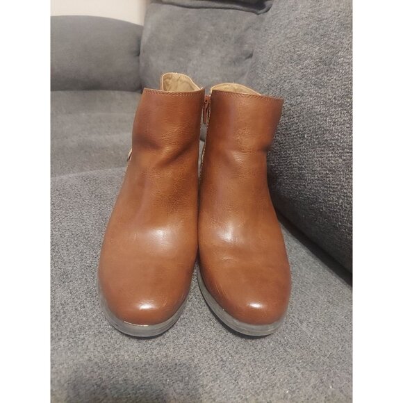 Soul Naturalizer Carrie Whiskey Ankle Boots Block Heel Booties Brown Sz 6.5 - Picture 2 of 12